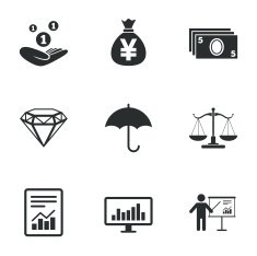 Money cash and finance icons Savings sign N2