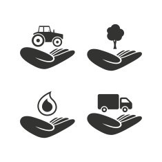 Helping hands icons Protection and insurance N2