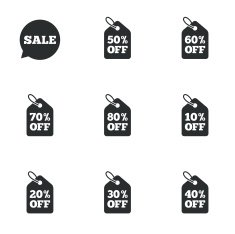 Sale discounts icons Special offer signs N4