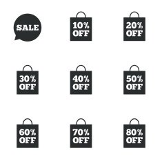 Sale discounts icons Special offer signs N5