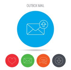 Mail outbox icon Email message sign