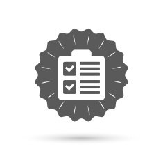Checklist sign icon Control list symbol