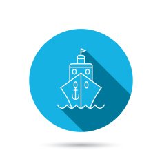 Cruise icon Ship travel sign N3