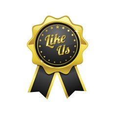 Like Us golden Vector Icon Design