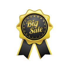 Big Sale golden Vector Icon Design