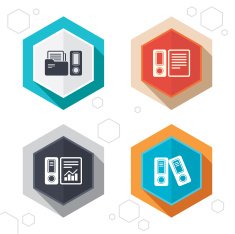 Accounting icons Document storage in folders N6