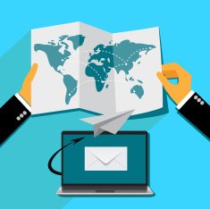 email marketing concept in flat style vector illustration web