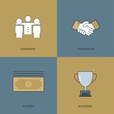 Vector modern flat design of business