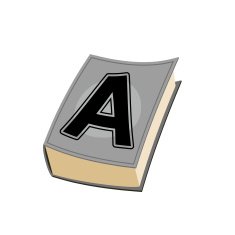Letter A cover of book Old Edition with alphabetical icon