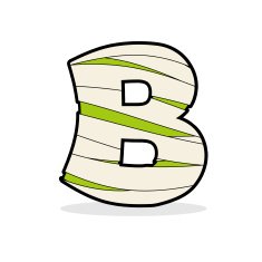 Letter B Monster zombie Alphabetical icon medical bandages Egy