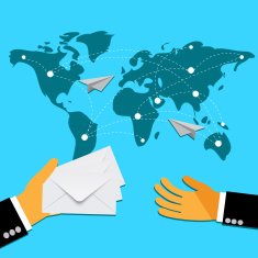 mail concept vector illustration in flat style