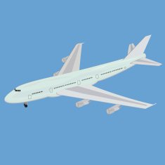 Realistic illustration airplane vector illustration