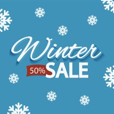 Winter discounts promotional poster