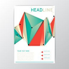 A4 size Creative Abstract Background polygon Brochure Flyer Vector illustration