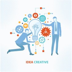 Idea creative business concept design clean vector