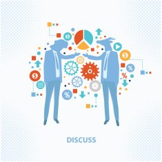 Discuss concept design clean vector