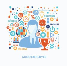 Good employee concept design clean vector
