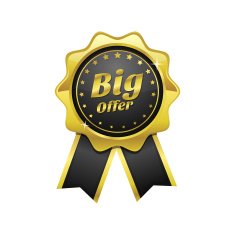 Big Offer golden Vector Icon Design N3