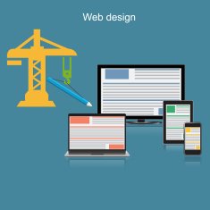web design concept vector illustration in flat for site