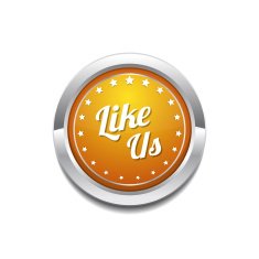 Like Us Yellow Vector Icon Button