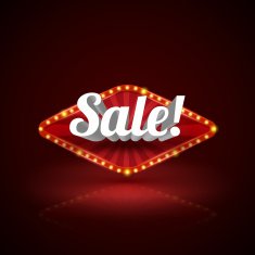 Retro sale signboard