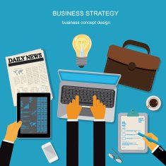 business strategy template banner concept N2