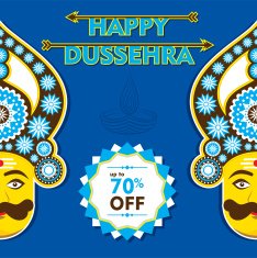 happy dussehra greeting design