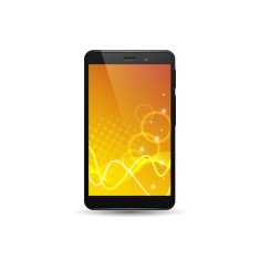 Smartphone mobile phone isolated with abstract vector wallpaper