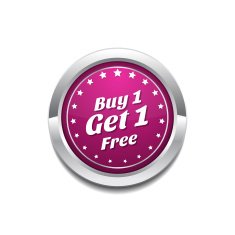 Buy 1 Get Free Pink Vector Icon N2