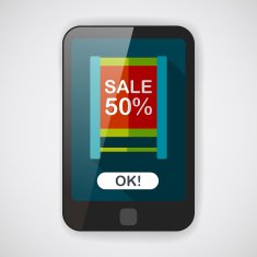 shopping sale sign flag flat icon with long shadow eps10