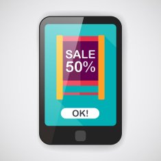 shopping sale sign flag flat icon with long shadow eps10 N3
