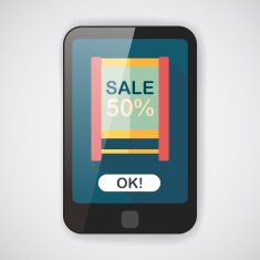 shopping sale sign flag flat icon with long shadow eps10 N4