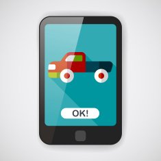 Transportation moving truck flat icon with long shadow eps10 N4
