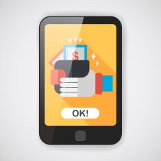 shopping wallet flat icon with long shadow eps10 N3