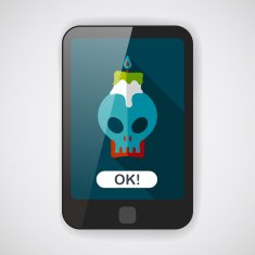 skull candle flat icon with long shadow eps10