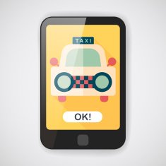 taxi flat icon with long shadow N4
