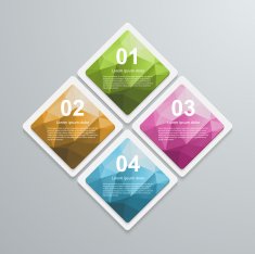 Abstract options infographics template