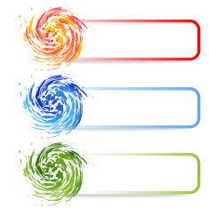 Abstract colorful banner set