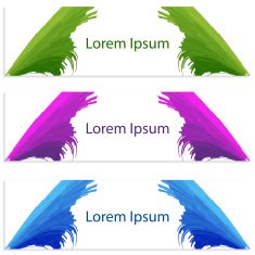Abstract colorful banner set N2