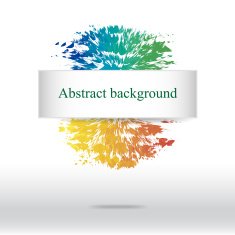 Vector abstract banner background in green blue red orange an