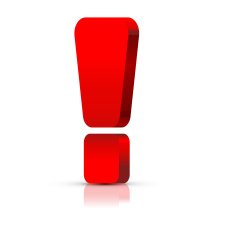 Red exclamation mark isolated on white N2