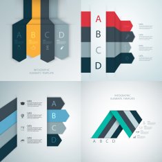 infographics set Business concept with options