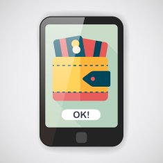 wallet flat icon with long shadow eps10