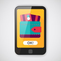 wallet flat icon with long shadow eps10 N2