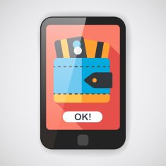wallet flat icon with long shadow eps10 N3