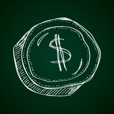 Simple doodle of a dollar
