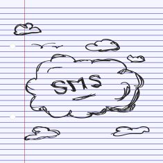 Simple doodle of an SMS
