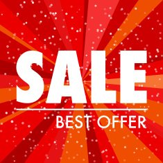Abstract red sale label
