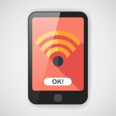 Wireless wifi flat icon with long shadow N2