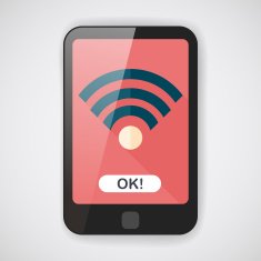 Wireless wifi flat icon with long shadow N4
